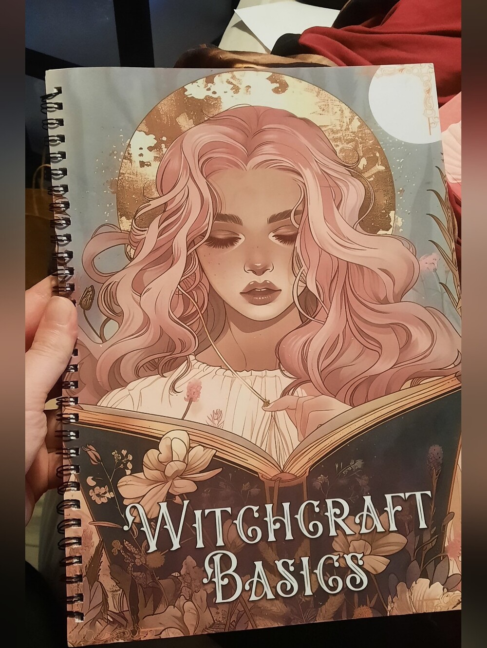 Witchcraft Basics Spiral Book - Pink Illustrated Cover